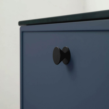 Bouton d\'armoire Orbite, 35 mm, noir mat