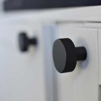 Bouton d\'armoire Simon - 35mm - Noir mat