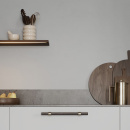 Poignée Bond - Chêne Teinté Foncé/Laiton Brossé