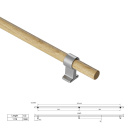 Poignée Bond - Chêne/Aspect Inox