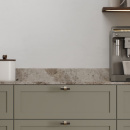 Bouton T Bond - Chêne Teinté Foncé/Laiton Brossé