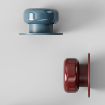 Bouton Colette - 50mm - Glossy Maroon Red