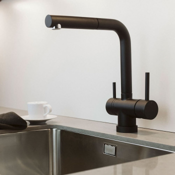 Mitigeur de Cuisine London - Bec Extractible - Noir Mat