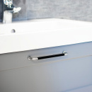 Poignée Lounge - 160mm - Chrome/Cuir Noir