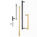 Bouton T Rille Mini - Aspect Inox