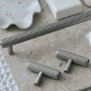 Bouton T Rille - Aspect Inox