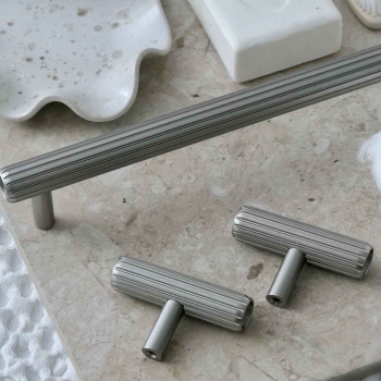 Bouton T Rille - Aspect Inox