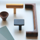 Bouton T Rille - Laiton Brossé