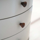 Bouton Conic  - 29mm - Noyer