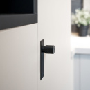 Bouton T Arpa/Plaque Arrière - Noir Brossé