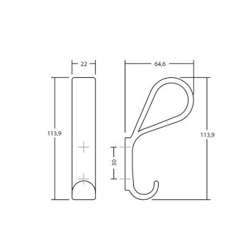Patère Belt - Noir Mat