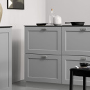 Poignées Coquille Equester - 64mm - Nickelée