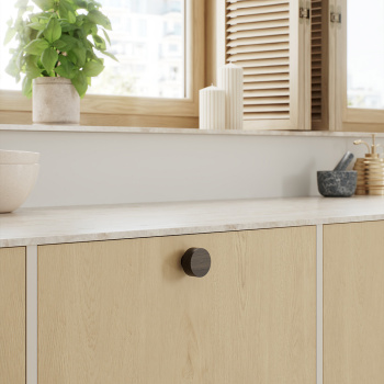 Bouton Row - 40mm - Chêne Teinté Foncé