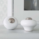Bouton 409 - 32mm - Nickelé/Porcelaine