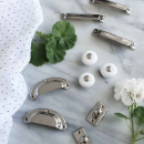 Bouton 409 - 32mm - Nickelé/Porcelaine