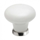 Bouton 24136 - Blanc/Chrome