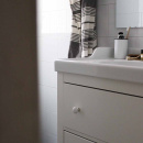 Bouton 24136 - Blanc/Chrome