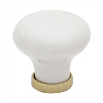 Bouton 24136 - Blanc/Laiton