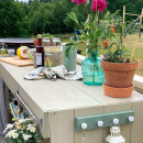 Bouton 24136 - Blanc/Laiton