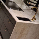 Poignée Brohult M - 128mm - Laiton Poli/Noir