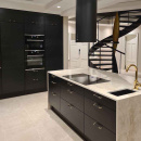 Poignée Brohult M - 128mm - Laiton Poli/Noir