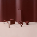 Toniton Circular Bouton - Reddish Brown