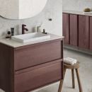 Toniton Circular Bouton - Reddish Brown