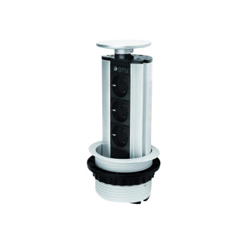 Colonne Électrique 100mm 3pcs 230V Prise – Noir