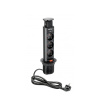 Colonne Électrique 60mm 3pcs 230V Prise EU – Noir