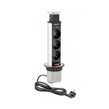 Colonne Électrique 60mm 3pcs 230V Prise – Argent