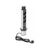 Colonne Électrique 60mm 3pcs 230V Prise 2pcs USB – Argent