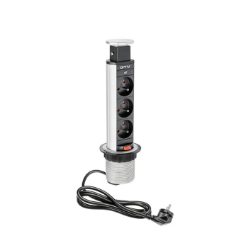 Colonne Électrique 60mm 3pcs 230V Prise EU – Argent