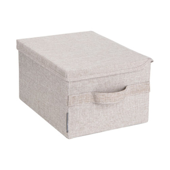 Boîte de rangement avec couvercle - Beige