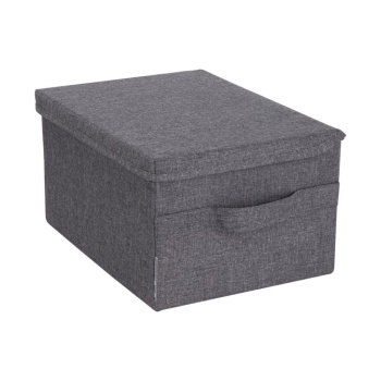 Boîte de rangement avec couvercle - Gris