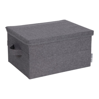 Boîte de rangement avec couvercle - Gris