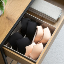 Boîte de rangement à 6 compartiments - Beige