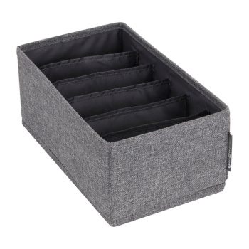 Boîte de rangement à 6 compartiments - Gris