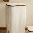 Panier à linge avec couvercle - Sable