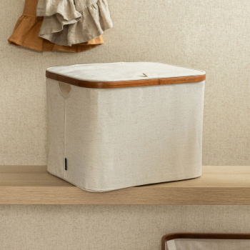 Panier De Rangement Avec Couvercle - Sable