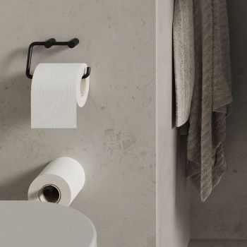 Porte Papier Toilette Stay - Noir Mat