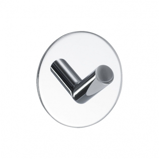 Crochet autocollant en chrome pour la salle de bain