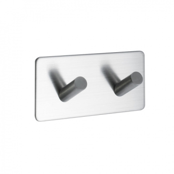 Patère Porte-serviette Base 200 2-patère - Fini Acier Inoxydable Brossé