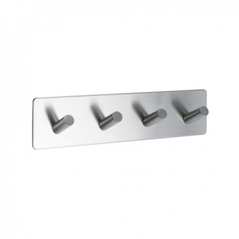 Patère Porte-serviettes Base 200 4-patère - Fini Acier Inoxydable Brossé