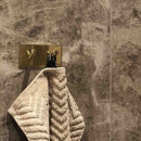 Patère Porte-serviette Base 200 2-patère - Laiton Poli