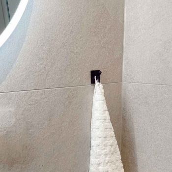 Patère Porte-serviette Base 200 1-patère - Noir Mat