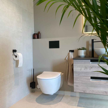 Porte Papier Toilette Base 200 - Noir Mat