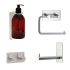 Kit de Salle de Bain Base - Finition Inox Brossé Kit de Salle de Bain Base - Finition Inox Brossé