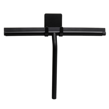 Raclette De Douche Avec Support Base - Noir Mat