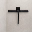 Raclette De Douche Avec Support Base - Noir Mat