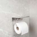 Porte Papier Toilette Avec ÉtagèreBase - Acier Inoxydable Brossé